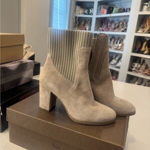 Nordstrom Vionic greyish taupe high heel booties 7.5